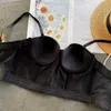 Mulheres Sexy Faux Leather Bralette Crops Tops Camisole Bra Spaghetti Strap Pu Tank Pu Summer Nightclub Short Cami X0726