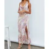 Summer Dress Women Backless Halter Maxi Dress elegant Casual Fashion Chic Lady Prom Dress Woman 210709