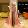 Türkische Couture Muslim Illusion Celebrity Kleider Lange Perlen Arabisch Abendkleider Für Frauen Party Fotografie Kleider Vestidos