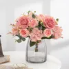 Single Bundle Artificial Flowers Peony Hortensea Bröllop Juldekorationer för Hem DIY Living Room Decor Arrangement JJB14361