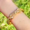 Dubai Índia África Cor Muslim Turkish Bangles para Gold Lattice Bangle Bracelet Meninas Mulheres Mão Jóias Arab Presentes