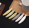 7 Colors Metal Feather Bookmark Document Book Mark Label Golden Silver Rose Gold Bookmarks Office School Supplies SN2496