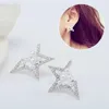 Damer Pearl Stud Diamonds Hollowed Out Five Pointed Star Earrings Earrings Wholesale