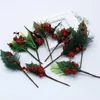 Couronnes de fleurs décoratives Artracyse bijoux à bricoler soi-même matériel Simulation mousse Berry couronne à la main fruits de Noël myrtille cerise Mini