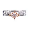 Hart CZ Ring Wedding Bands Zirkoon Sieraden Dames Verlovingsringen