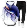 Two Piece Set Tracksuit Men Hooded Zipper Hoodies And Pants Autumn Winter Sweatshirt Outfit Men Clothing Casual Sportswear Suits 201128