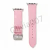 L Moda Watchbands dla Iphone Watch Band 42mm 38mm 40mm 44mm Iwatch 3 4 5 Zespoły Skórzany Pasek Bransoletka Paski Watchband Ivy001