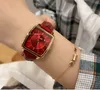 Scottie Brand Small Square Dial CWP Titta p￥ l￤derrem Kvinnor Studenter tittar p￥ eleganta ins kvartsflickor armbandsur