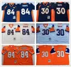 NCAA Vintage 75th Retro College Football Maillots Cousus Blanc Bleu Orange Jersey 0021