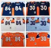 NCAA Vintage 75th Retro College Football Jerseys Сшитый белый синий оранжевый Джерси 0021