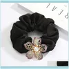 Hair Jewelry Jewelryhair Clips & Barrettes Cloth Flower Scrunchie Elastic Bands For Women Girls Holder Rope Rubber Band Headband Aessories D