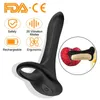 Vibrador de ponto G com ereção de pênis de cockring de toyycouple clitóris de vagina duradoura estimular os mamilos Orgasger Orgasma sexo adulto q0306b