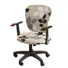 Housses de chaise 2 pièces/ensemble, housse arrière fendue universelle en Polyester élastique + housse de siège, étui extensible Anti-salissure pour ordinateur de bureau