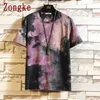 Zongke Stampa Manica Corta T Shirt Da Uomo maglietta Maschile Estate T-Shirt In Cotone Casual Magliette E Camicette Moda M-5XL Divertente Abbigliamento 210716