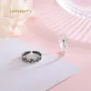 Cluster Rings Leouerry 925 Sterling Silver Crown Ring Princess Tail Women Engagement Opening Jewelry Gift