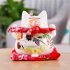 4.5/6 inch Ceramic Maneki Neko Piggy Bank Japanese Creative Lucky Fortune Cat Money Box Ornaments Home Decoration Business Gifts 211105