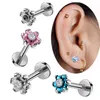 Boucles d'oreilles à tige de cartilage d'oreille hypoallergénique en zircone cubique pour femmes filles boucle d'oreille Helix en acier chirurgical CZ