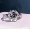 vendita di nuovo anello principessa quadrato intarsiato con geometria creativa anello di fidanzamento da donna misura 5-12 030901276P