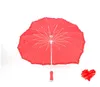Parapluie en forme de coeur rouge Parasol romantique Parapluies à long manche pour les accessoires de photo de mariage-Parapluie Saint Valentin cadeau bateau de mer CCB13453