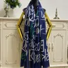 écharpe femme châle pashmina bonne qualité 100% cachemire imprimé lettres patterne Écharpes longues fines et douces pour femme grande taille 200cm - 93cm