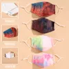 Dustproof Cloth Mask with Strong Air Permeability Color Matching Tie Dye Pattern Adult Adjustable and Reusable Wash Printing V00N720