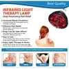 Cintura per terapia a LED Lampadine a LED 54W Luci rosse Rosse 660nm e vicino infrarosso 850nm Lampadine per terapia della luce per alleviare il dolore cutaneo