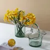 Vasi borsa creativa cestino vaso vetro trasparente fiore idroponico fiore tavolo da pranzo falso fiori decorazioni
