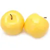 パーティーデコレーションリアルなリアルな人工フルーツリンゴの明るい黄色い色のキッチン偽の陳列の装飾工芸