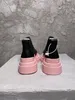 hermoso Botteg real Nuevo cuero de alta calidad para hombre botas con suela rosa Zapatos ~ tops botas de diseñador para hombre tamaño UE 38-45