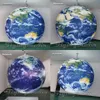 Hanging Lighting Inflatable Earth Balloon 1 5m 2m 3m Diameter Planet Ball Customized Large Blow Up Globe For Night Club And Bar De191c