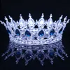 Queen King Bruiloft Tiara Crown Bridal Vintage Crystal Diadem Dames / Mannen Haar Ornamenten Bruid Rhinestone Hoofd Sieraden Accessoires X0625