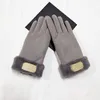 High-quality winter leather gloves and wool touch screen rabbit fur cold - resistant warm sheepskin fingers a329