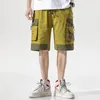 MANLORIC nuovi uomini del cotone pantaloncini casual multi tasche pantaloncini cargo mens casual estate hip hop baggy streetwear stile safari T200718