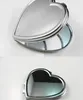 Specchio tascabile in metallo fai da te da 200 pezzi, pieghevole, a forma di cuore, compatto, portatile, per bomboniere personalizzate