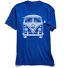 Classic Black T-shirt Men 80s Tshirt Hippie Peace Van Tops Tees for School Day Crew Neck 100% Cotton Short Sleeve T-Shirts 210629