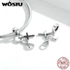 WOSTU 100% 925 argent Sterling perle infini amour pendentif à breloque ajustement Original Bracelet collier bijoux à bricoler soi-même CQC1713 Q0531