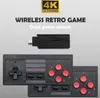 HD 4K Retro Mini Video Game Console 628 Spel med 2 dubbla bärbara trådlösa styrenheter för HDTV -videospel