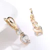 Boucles d'oreilles pour femmes, bijoux en cristal, Zircon, mode, platine, or, argent 18 carats