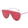 modemerk lens zonnebril metaal vintage oversized getinte zonnebril spiegel man vrouw roze geel Cool 2105293103898