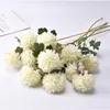 Dekorativa blommor kransar 3 huvuden 1 bunke artificiell blomma silke boll chrysanthemum hem bröllop dekoration diy falska för mors dag gif