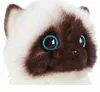 20CM / 26CM Simulazione Gatto siamese Peluche Blu Paillettes Occhi Bambole Faccia marrone e bianca Gatti Ragdoll Decorazioni per la casa Regalo carino per bambino LA277