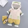 Baby Winter Strampler geboren Baumwolle Overall Dicke Mädchen Jungen Warme Herbst Säuglingskleidung Kind Klettern Kleidung 211011