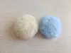 5cm Real Coelho Fur Ball Decoração Puff Pom Bolas Para Pano Keychains Bats Bats Sacos Telefone Support Customization