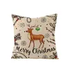 Fodera per cuscino natalizia Pupazzo di neve Decorazione di buon Natale per la casa Navidad Regalo di Natale Ornamenti natalizi Anno 2022 211104