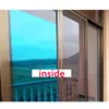 50 cm * 600 cm BlueSilver Miroir Fenêtre Film Maison Verre Autocollant Teinte Solaire Réfléchissant Comme Un Miroir décor de bureau à domicile 210317
