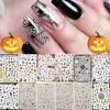 Halloween unhas adesivo adesivo Decalques auto-adesivos DIY 3D design prego decorações para festa de Halloween incluem abóbora / morcego / fantasma / bruxa