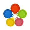 6 Colors Silicone Pet Food Sealed Cans Lids Sealed Food Can Cover Storage Lids Universal Size Fit 3 Standard Size W0056