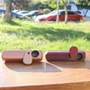 COOL Natural Wooden Pipes Dry Herb Tobacco Rotating Spin Cover Handpipe Portable Filter Screen Smoking Cigarette Holder Innovative Design Wood Handmade DHL Free
