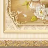 Personnalisé 3D photo peinture de style européen style fleur pastorale or maison de décoration murale fond d'écran mural imperméable
