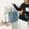 Waist Bags Design Women Denim Shoulder Bag Girls Light Blue Canvas Cloth Handbag Female Shopping Lady School Books Casual Totes